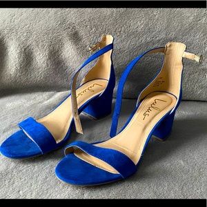 Royal blue suede heels - Lulus